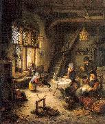 Ostade, Adriaen van, Peasant Family in an Interior